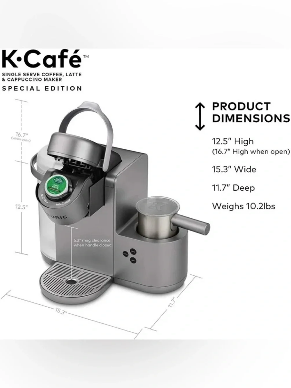 Keurig K-Café® Single Serve Coffee Latte & Cappuccino Maker (used)